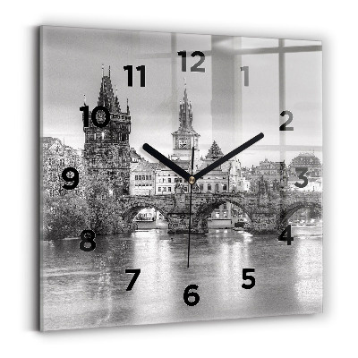 Horloge murale carrée Pont Charles à Prague