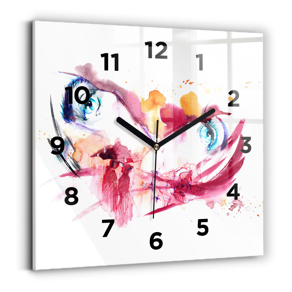 Horloge murale carrée Couple romantique