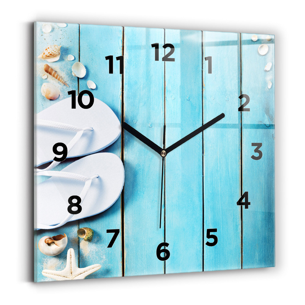 Horloge carrée en verre Accessoires de vacances