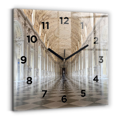 Horloge carrée en verre Musée de La Veneria Reale