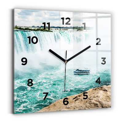 Horloge murale carrée Bateau et Niagara