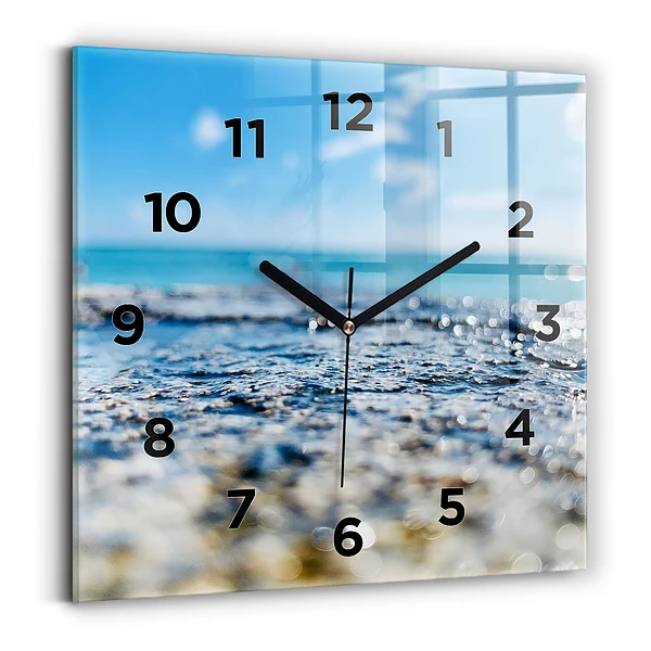 Horloge murale carrée Photographie de l'eau