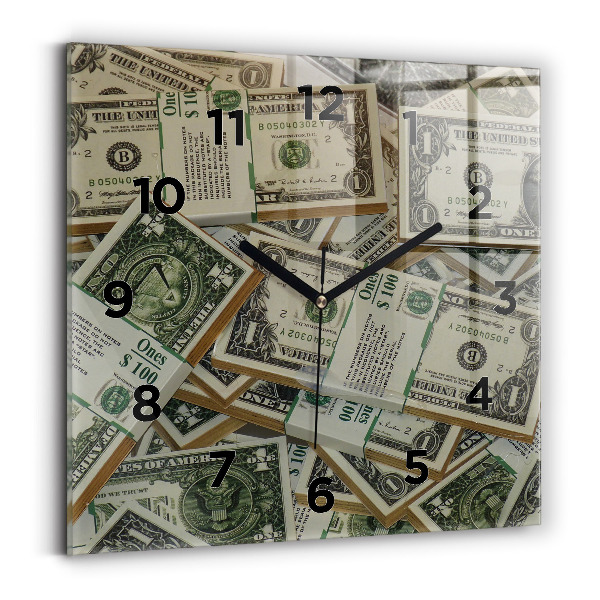 Horloge murale carrée 1 dollar américain