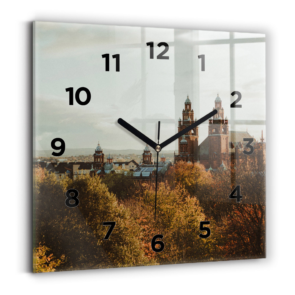 Pendule carrée en verre Galerie d'art à Glasgow