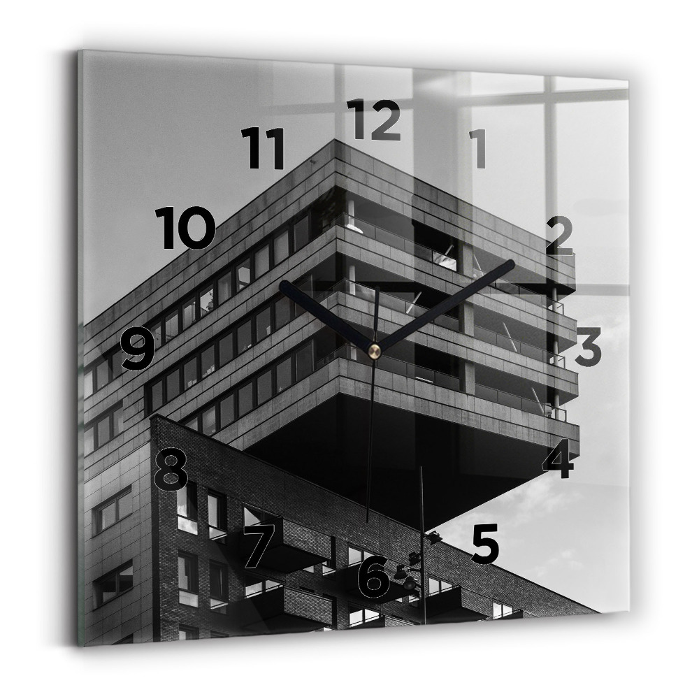 Horloge carrée en verre Architecture à Amsterdam