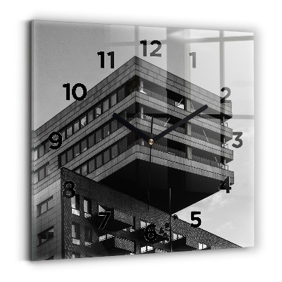 Horloge carrée en verre Architecture à Amsterdam