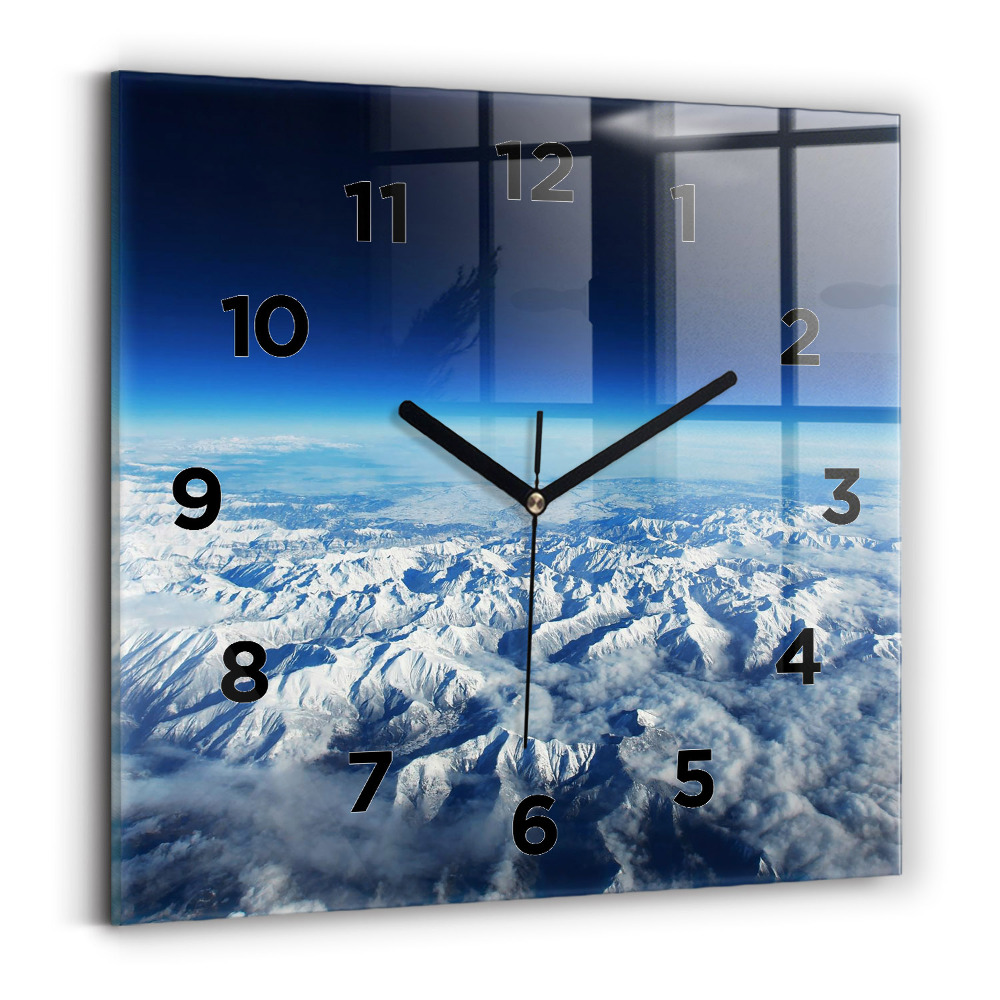 Horloge murale carrée Paysage de montagne des Pyrénées
