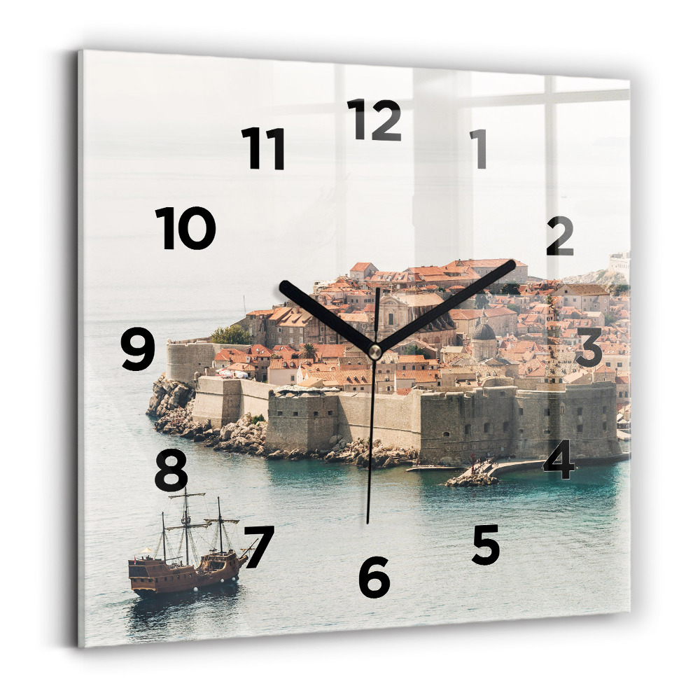 Horloge murale carrée Voilier à Dubrovnik
