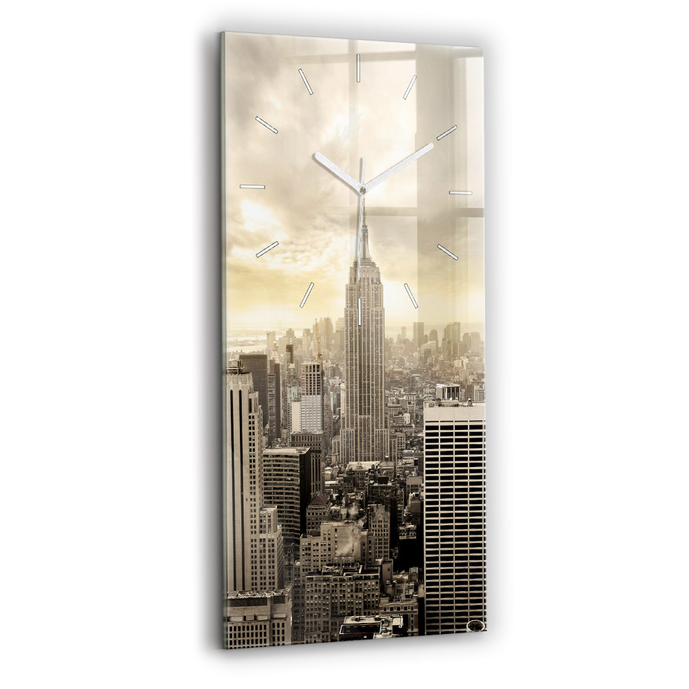 Horloge verticale en verre Tours à New York