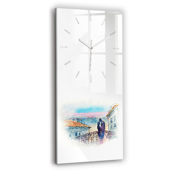 Horloge rectangulaire verticale Personnes sur aquarelle