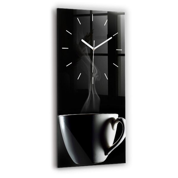 Horloge rectangulaire verticale Tasse de café