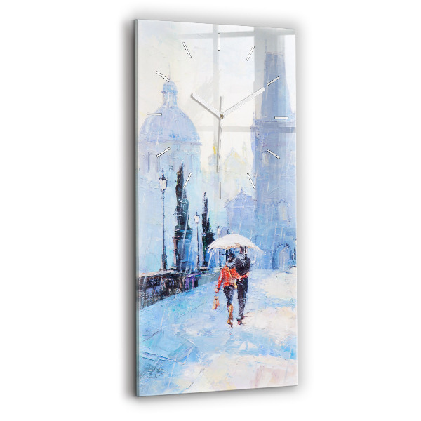 Horloge rectangulaire verticale Art de l'huile