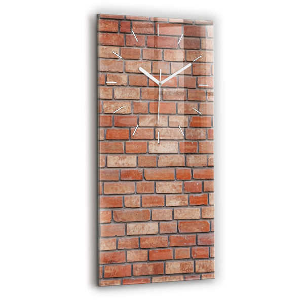 Horloge murale en verre rectangulaire Mur de briques