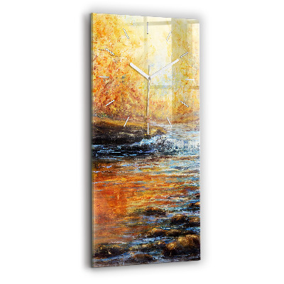 Horloge verticale en verre Beaux-arts