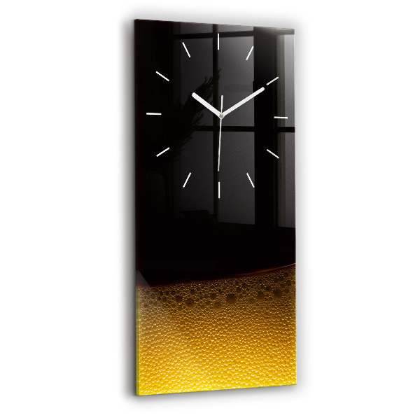 Horloge murale en verre rectangulaire Jus d'orange