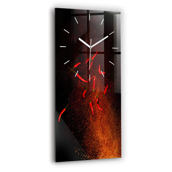 Horloge murale verticale Piments