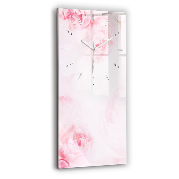 Horloge verticale en verre Fleurs en fleurs