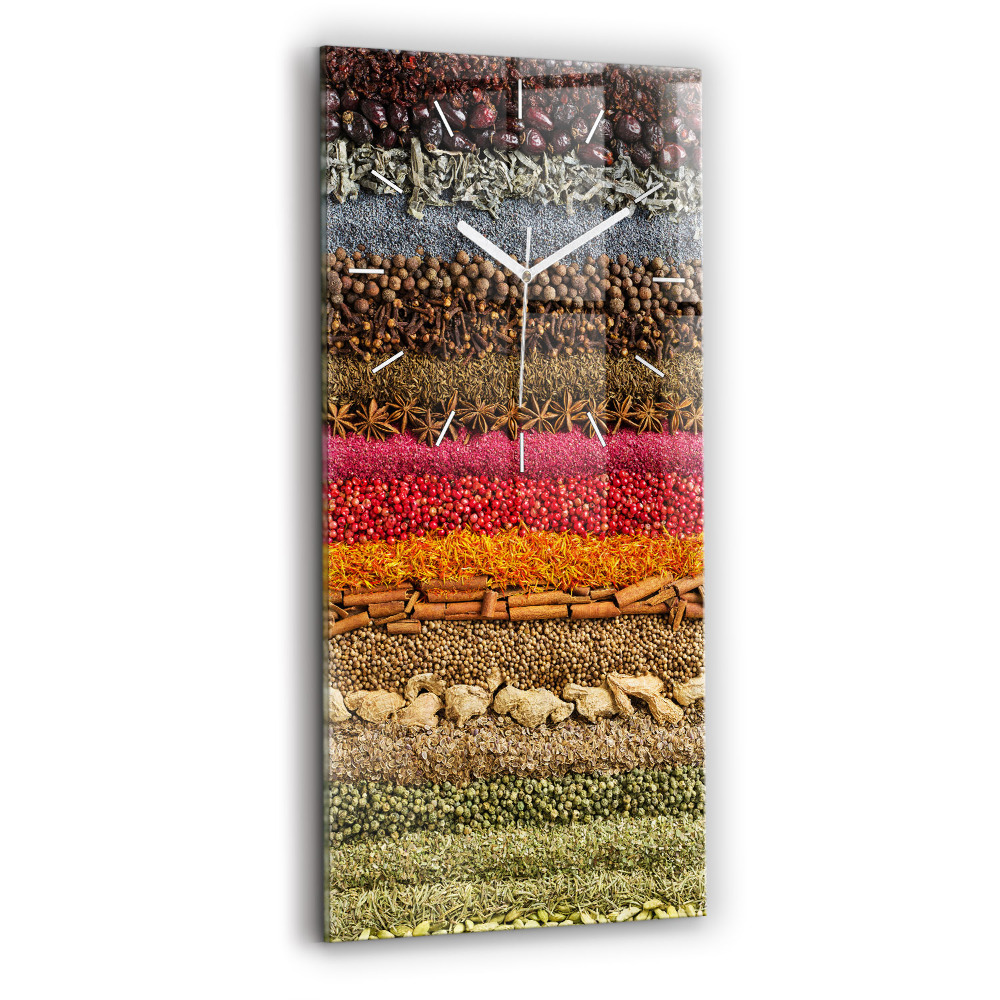 Horloge rectangulaire verticale Rangées d'épices