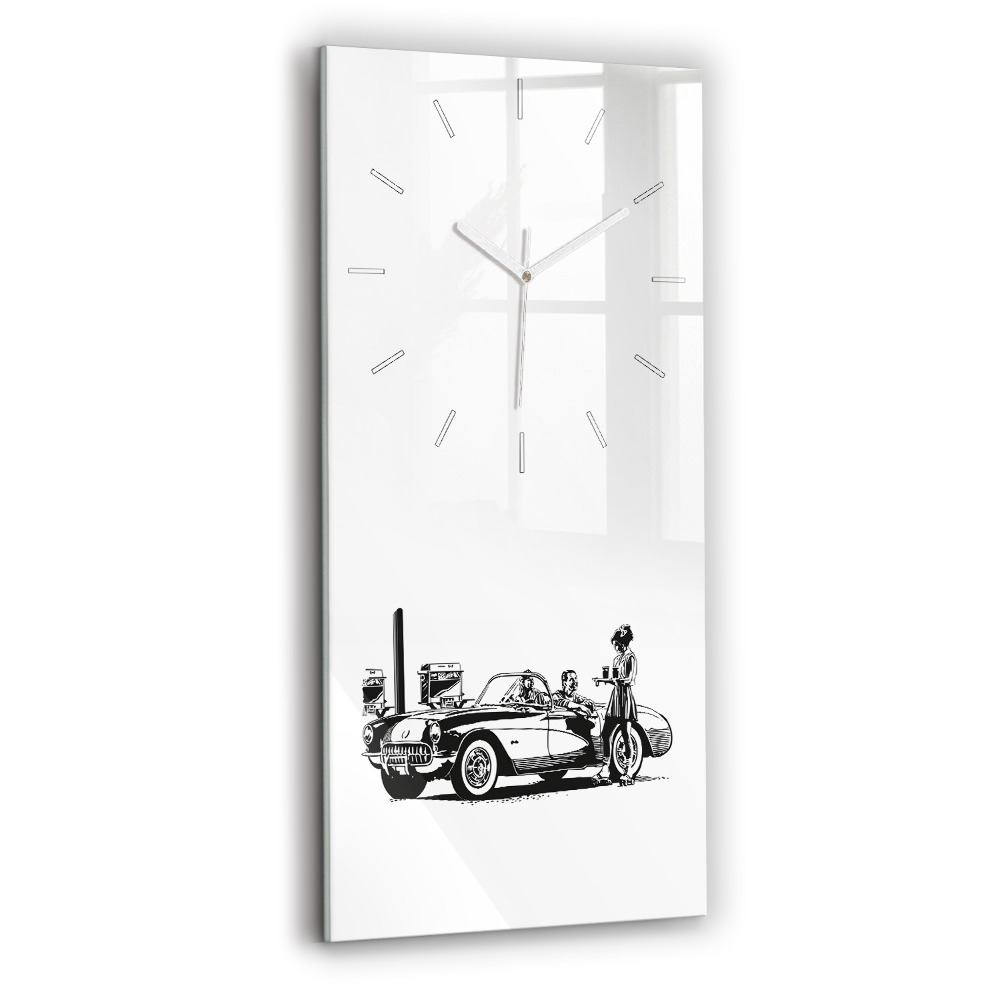 Horloge rectangulaire verticale Illustration rétro