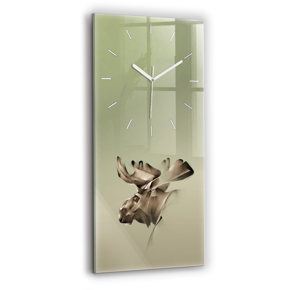 Horloge verticale en verre Graphique d'un élan
