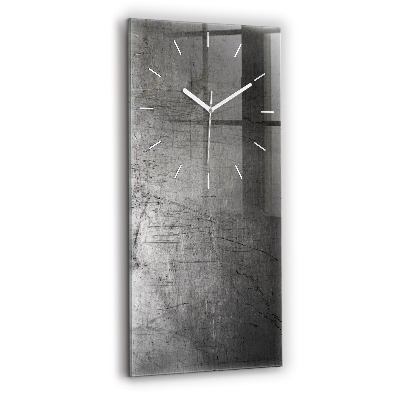 Horloge verticale en verre Mur en métal