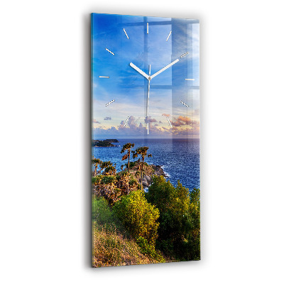 Horloge murale en verre rectangulaire Phuket en Thaïlande