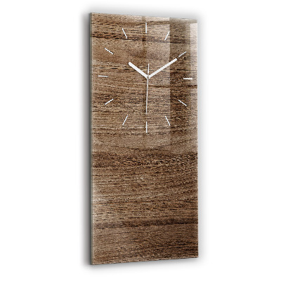 Horloge verticale en verre Bois foncé