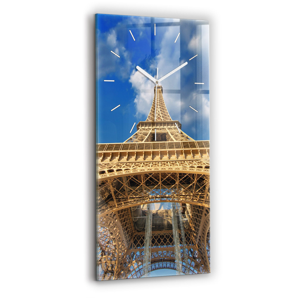 Horloge murale verticale France Tour Eiffel