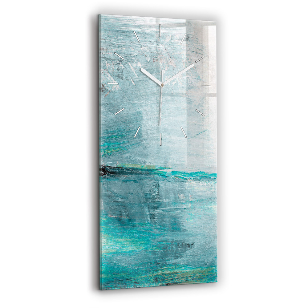 Horloge murale en verre rectangulaire Texture à l'huile abstraite