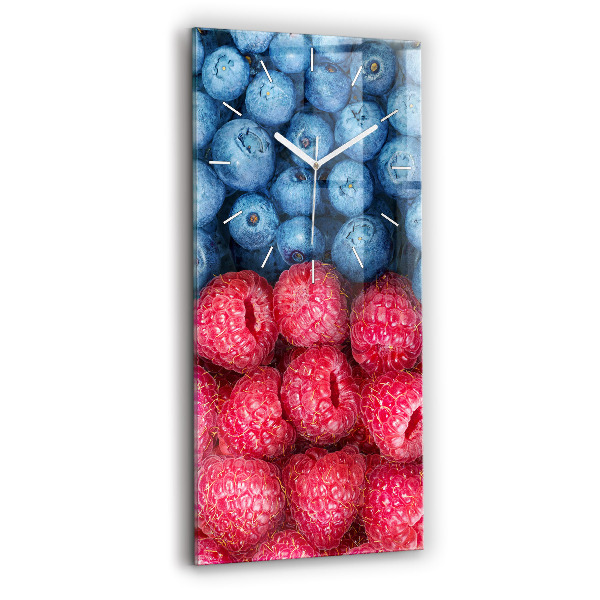 Horloge murale verticale Baies et framboises