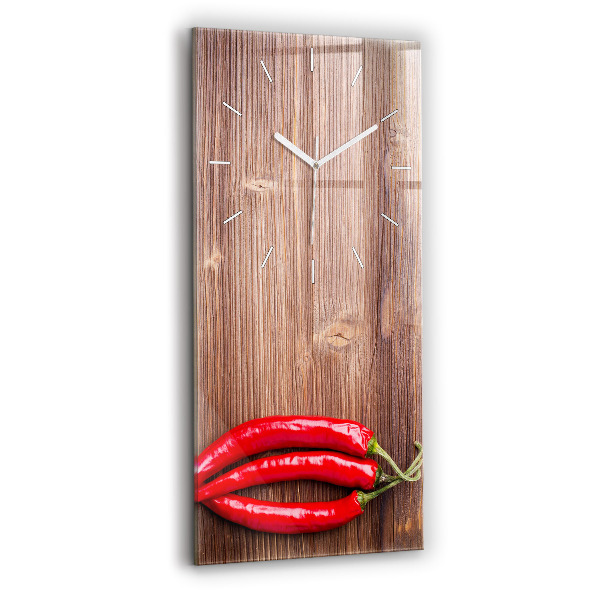 Horloge rectangulaire verticale Paprika