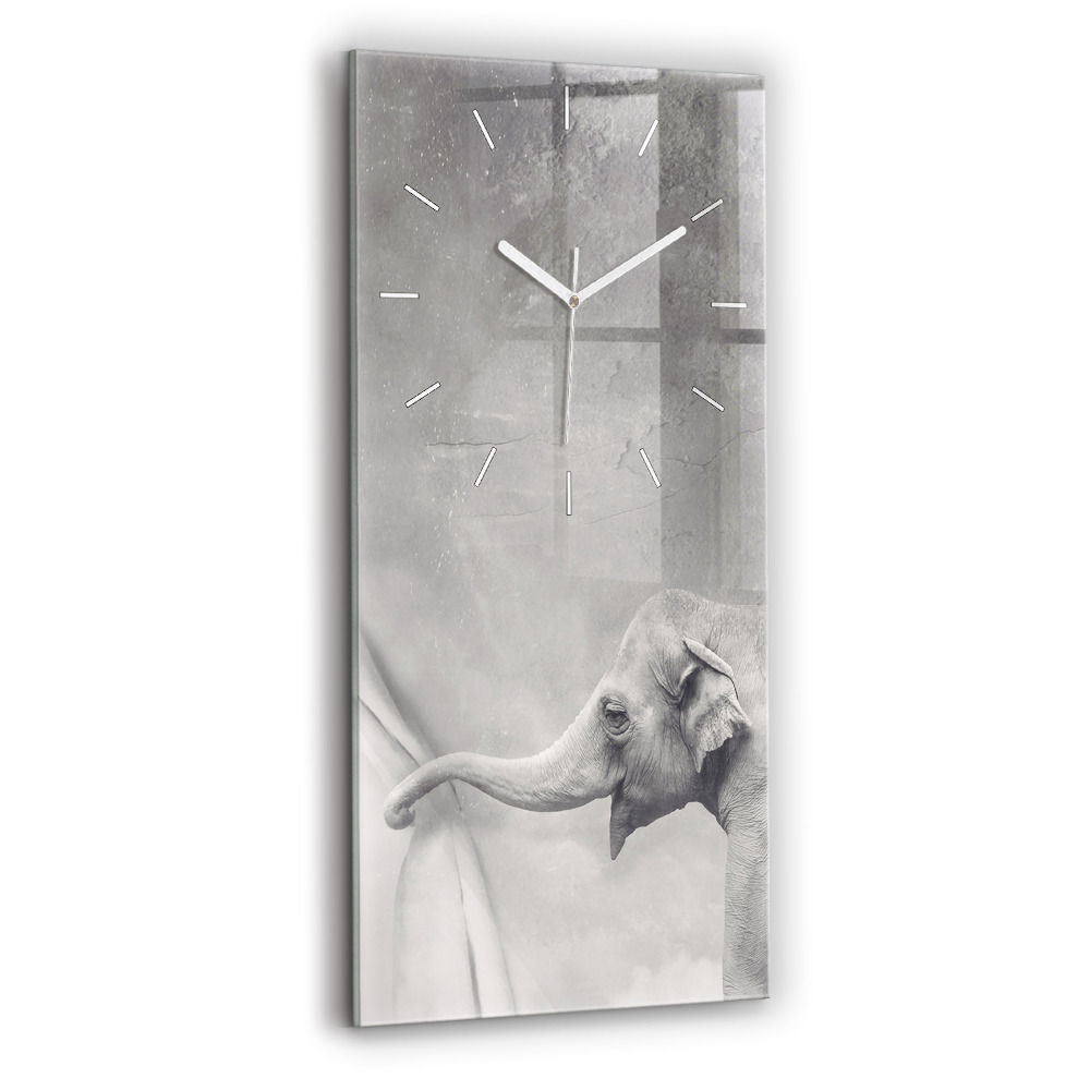 Horloge murale verticale Éléphant