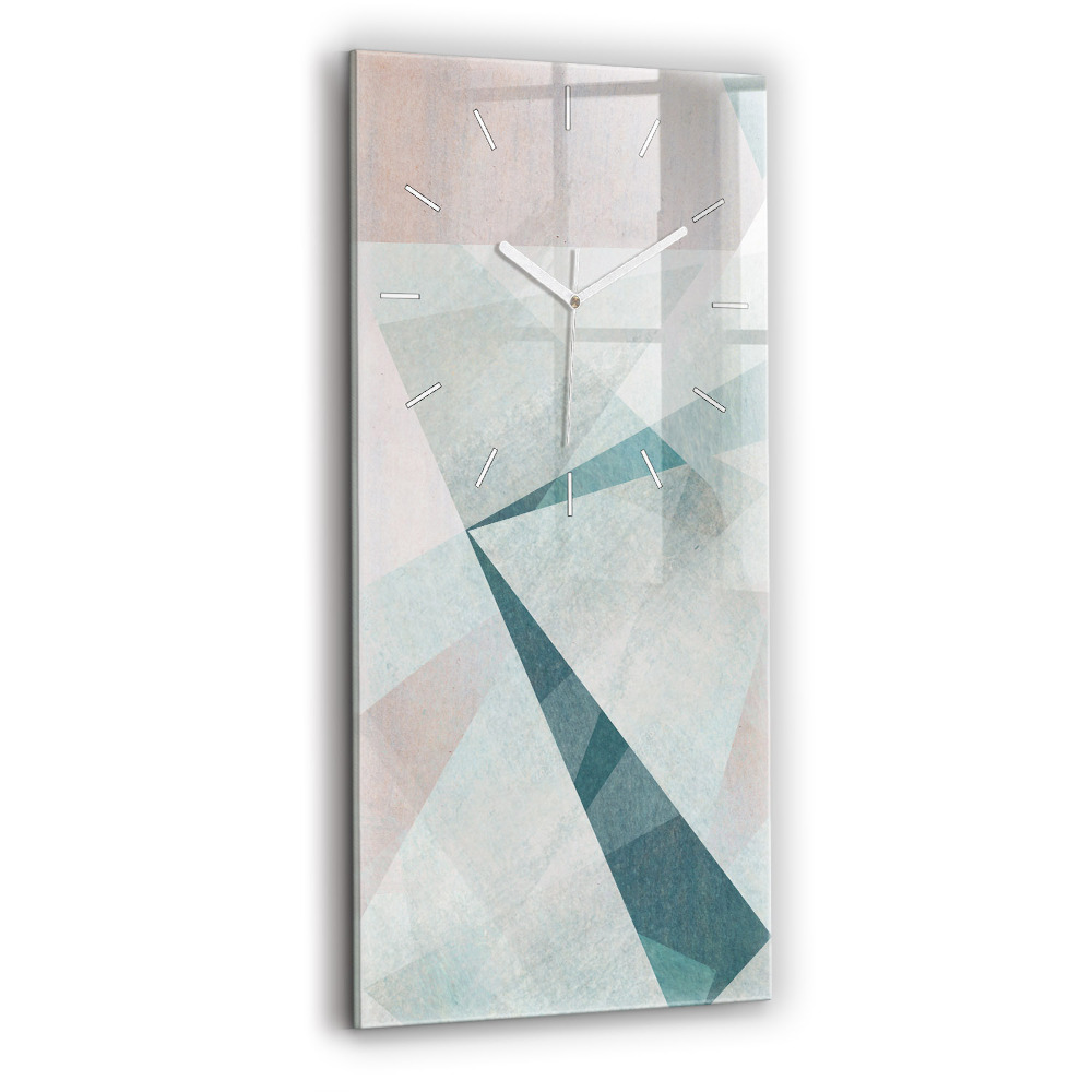 Horloge verticale en verre Texture abstraite de triangles