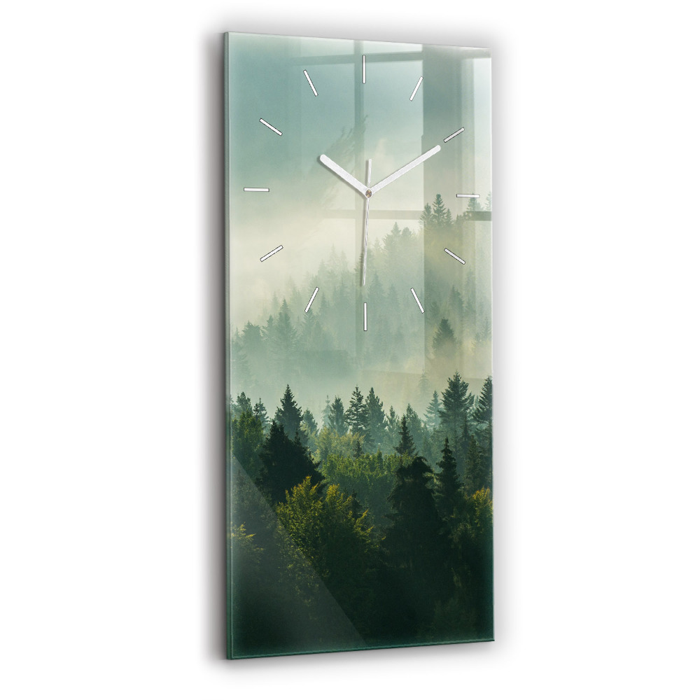 Horloge verticale en verre Enfants au lever du soleil