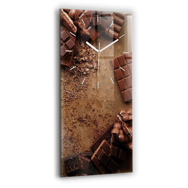 Horloge verticale en verre Barres de chocolat