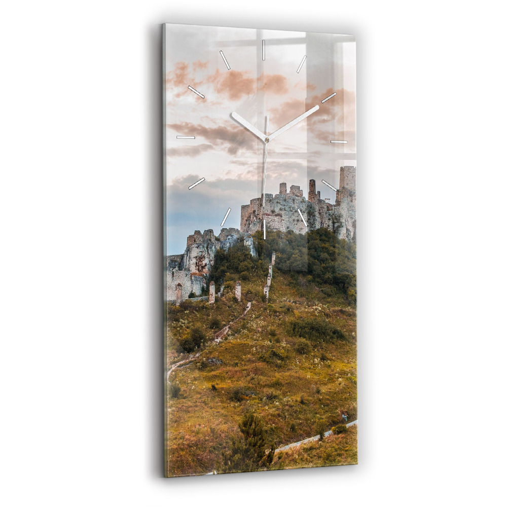 Horloge murale en verre rectangulaire Château de Spiš en Slovaquie