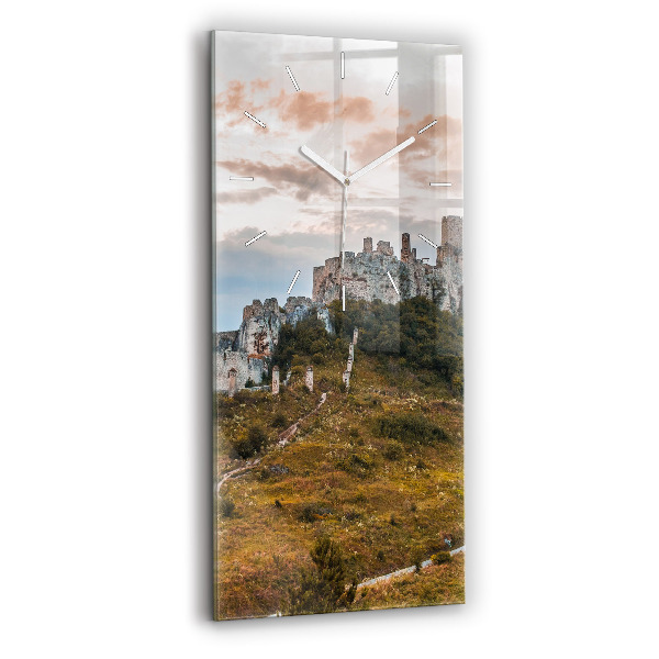 Horloge murale en verre rectangulaire Château de Spiš en Slovaquie