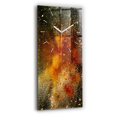 Horloge rectangulaire verticale Abstraction d'épices