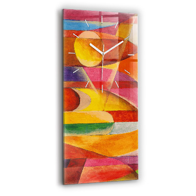 Horloge murale en verre rectangulaire Art Décoration Abstrait