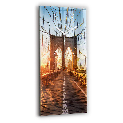 Horloge rectangulaire verticale Pont de Brooklyn NYC