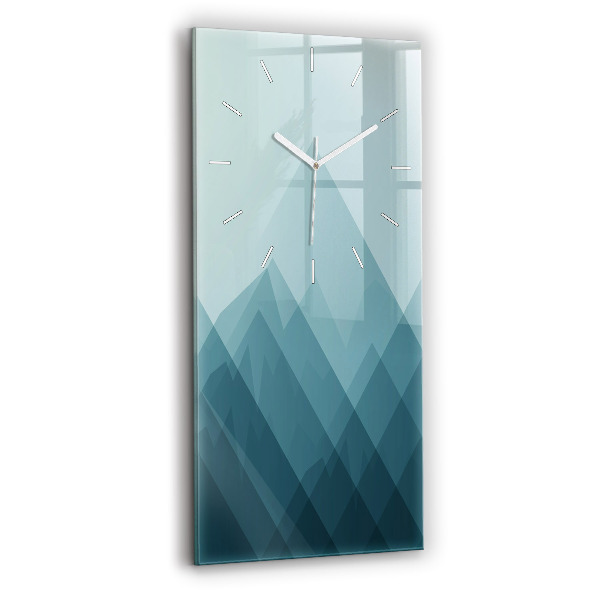 Horloge verticale en verre Figures géométriques