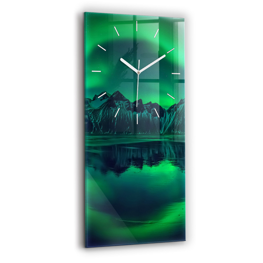 Horloge murale verticale Aurore boréale