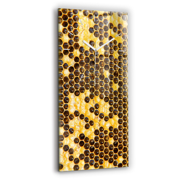 Horloge murale verticale Nid d'abeilles