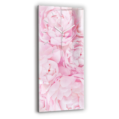 Horloge murale en verre rectangulaire Fleurs en fleurs