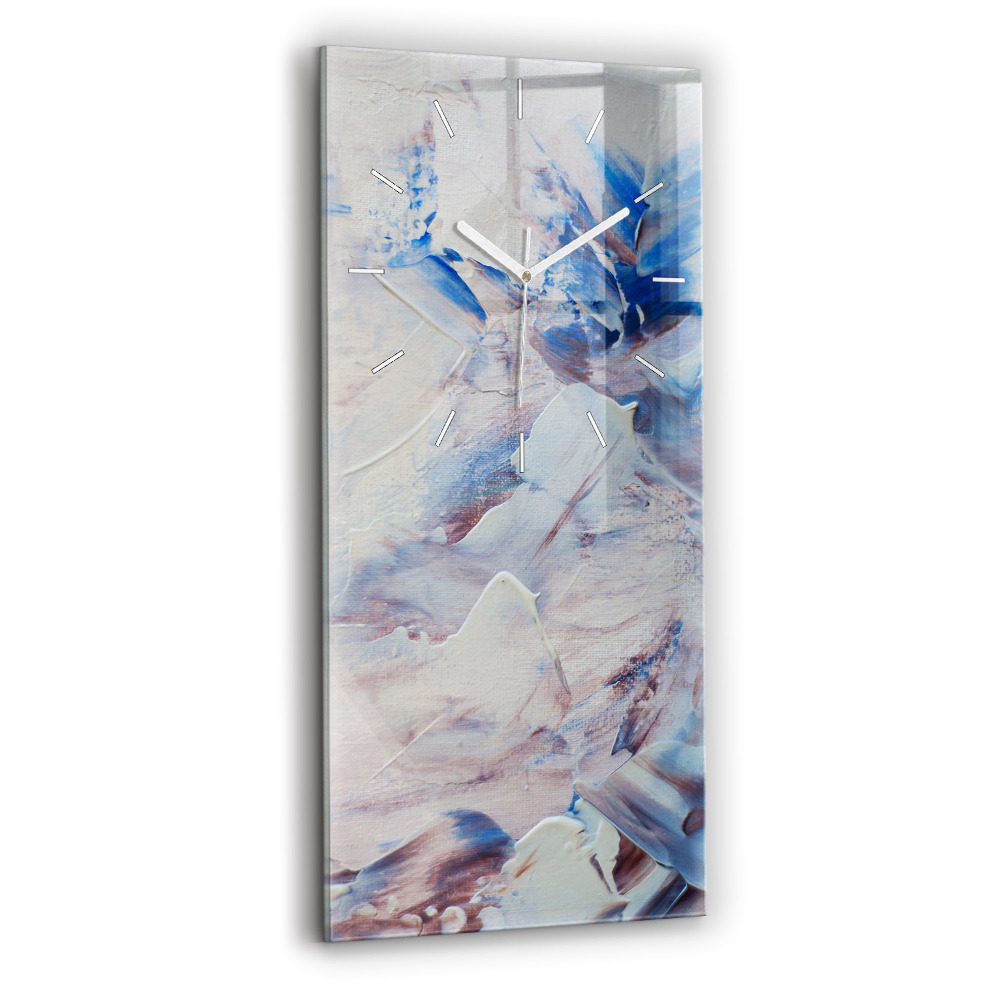 Horloge verticale en verre Texture de peinture abstraite