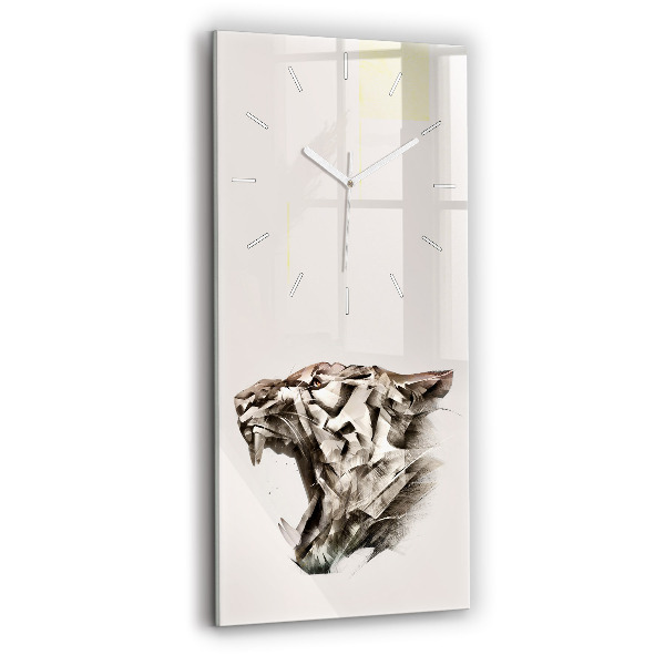 Horloge rectangulaire verticale Portrait peint d'un tigre