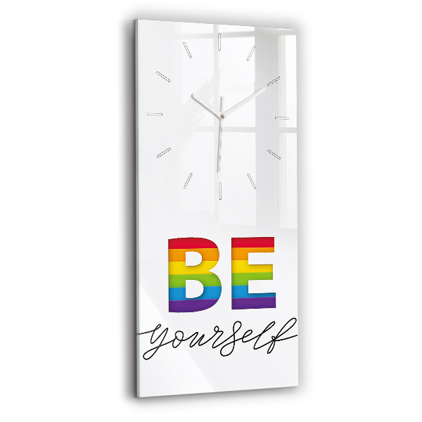 Horloge murale verticale Panneau "Be yourself