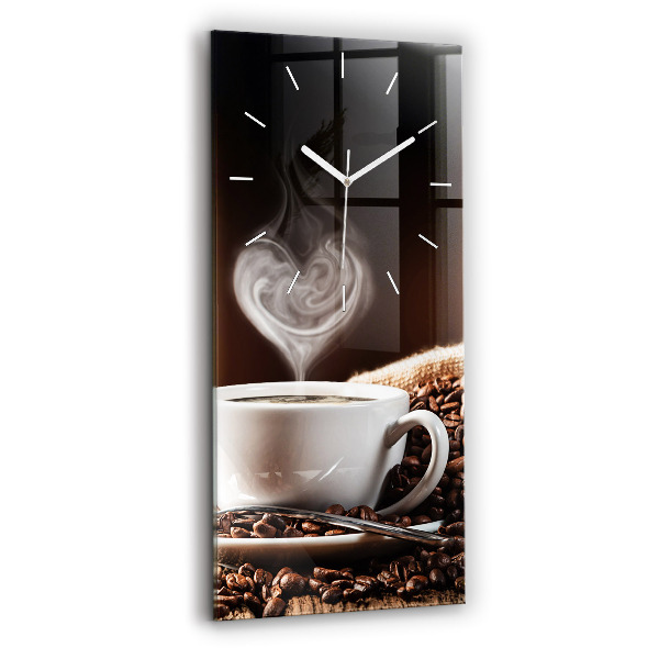 Horloge rectangulaire verticale Tasse de café