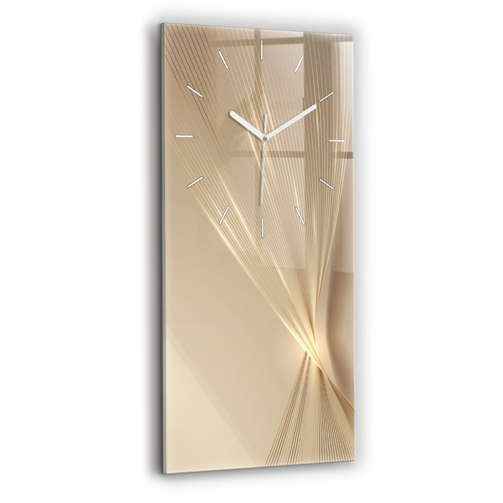 Horloge verticale en verre Lumière abstraite