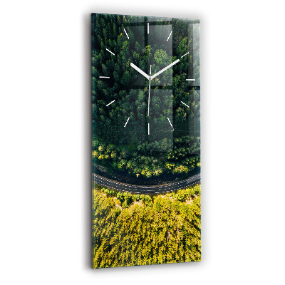 Horloge murale verticale Forêt vue du ciel